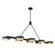 Savoy House - 1-1636-8-143 - LED Linear Chandelier - Ashor - Matte Black with Warm Brass Accents