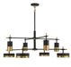 Savoy House - 1-1637-8-143 - LED Chandelier - Ashor - Matte Black with Warm Brass Accents