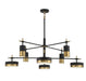 Savoy House - 1-1637-8-143 - LED Chandelier - Ashor - Matte Black with Warm Brass Accents