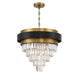 Savoy House - 1-1669-4-143 - Four Light Chandelier - Marquise - Matte Black with Warm Brass Accents