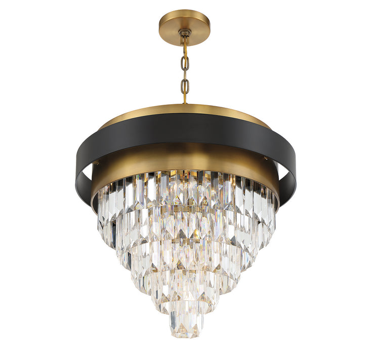 Savoy House - 1-1669-4-143 - Four Light Chandelier - Marquise - Matte Black with Warm Brass Accents