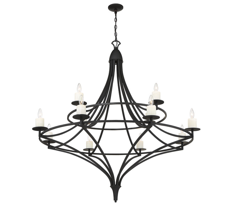 Savoy House - 1-1672-12-89 - 12 Light Chandelier - Director - Matte Black