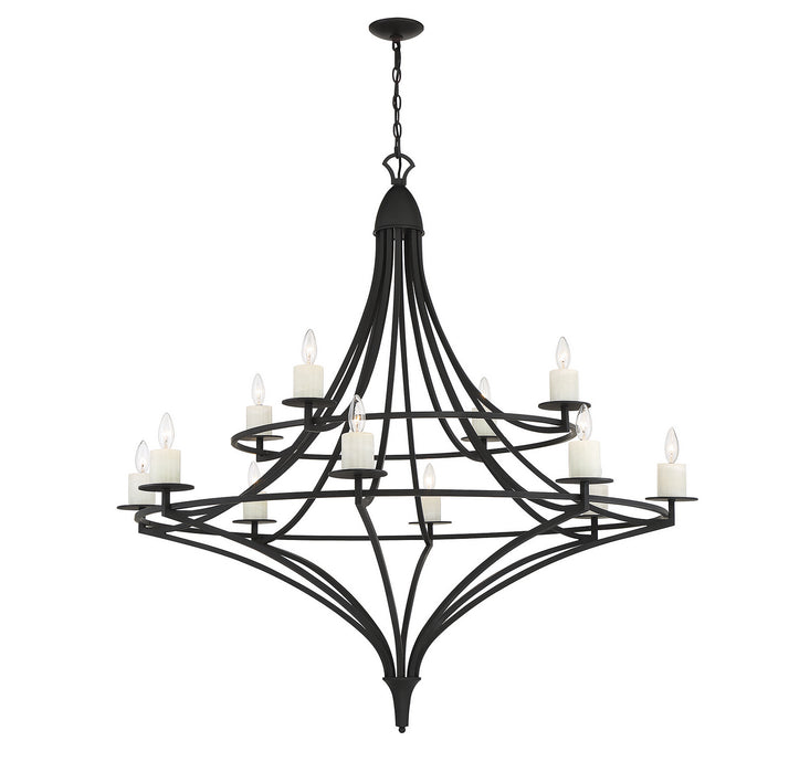 Savoy House - 1-1672-12-89 - 12 Light Chandelier - Director - Matte Black