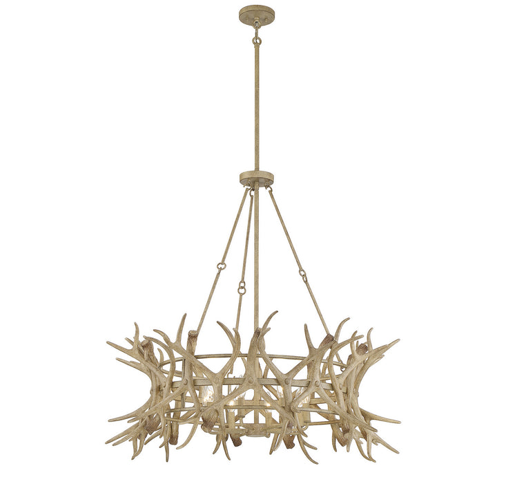 Savoy House - 1-1760-8-198 - Eight Light Chandelier - Daniels - Natural Antler