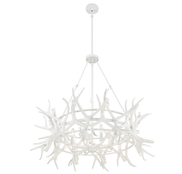 Savoy House - 1-1760-8-80 - Eight Light Chandelier - Daniels - Matte White