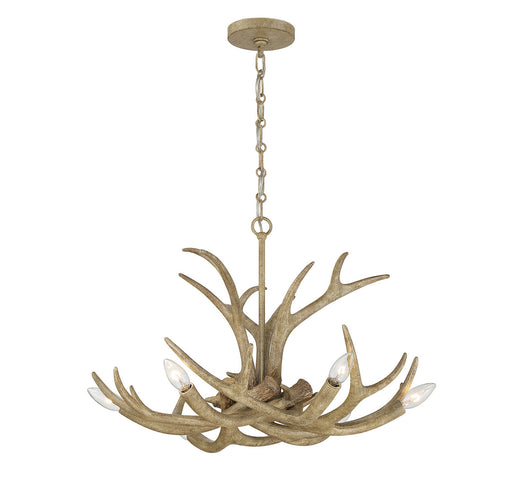 Savoy House - 1-1761-6-198 - Six Light Chandelier - Daniels - Natural Antler