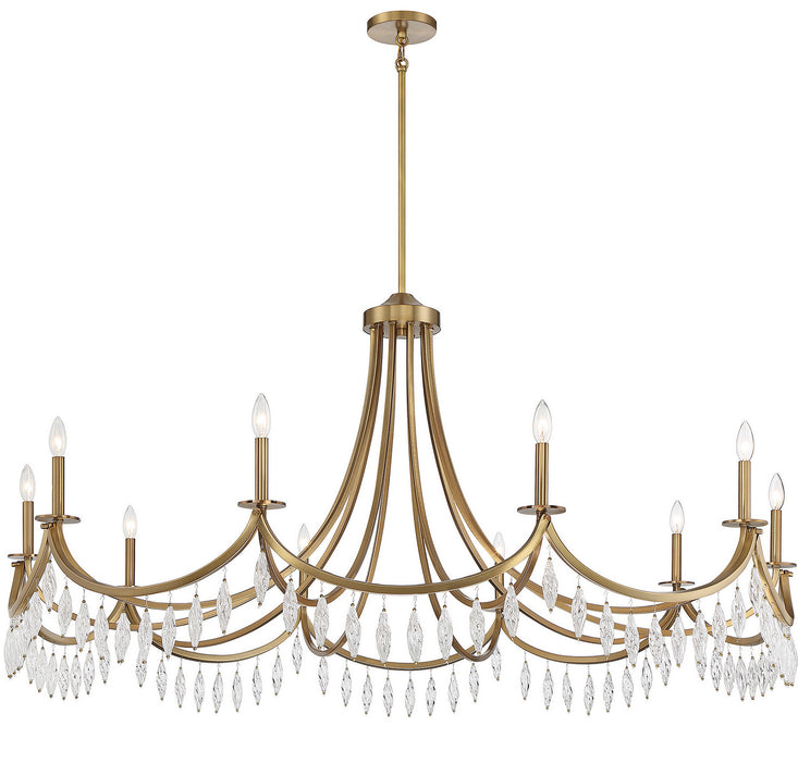 Savoy House - 1-1805-10-322 - Ten Light Chandelier - Kameron - Warm Brass