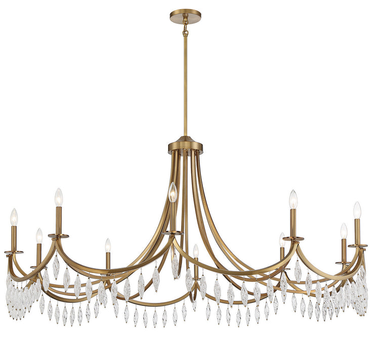 Savoy House - 1-1805-10-322 - Ten Light Chandelier - Kameron - Warm Brass