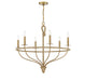 Savoy House - 1-1823-6-320 - Six Light Chandelier - Charter - Warm Brass and Rope