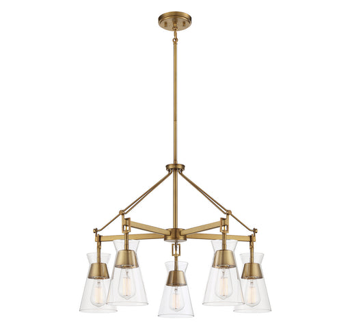 Savoy House - 1-1832-5-322 - Five Light Chandelier - Lakewood - Warm Brass