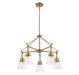 Savoy House - 1-1832-5-322 - Five Light Chandelier - Lakewood - Warm Brass