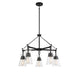 Savoy House - 1-1832-5-89 - Five Light Chandelier - Lakewood - Matte Black