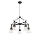 Savoy House - 1-1832-5-89 - Five Light Chandelier - Lakewood - Matte Black