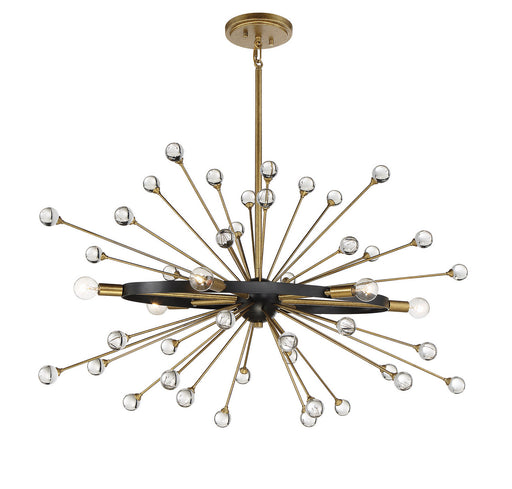 Savoy House - 1-1858-6-62 - Six Light Chandelier - Ariel - Como Black with Gold