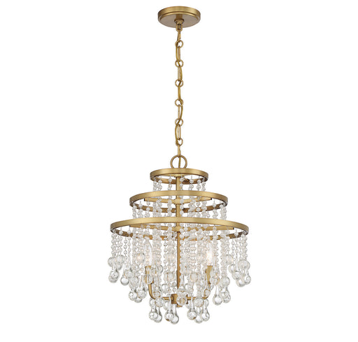 Savoy House - 1-1865-3-322 - Three Light Mini Chandelier - Luna - Warm Brass