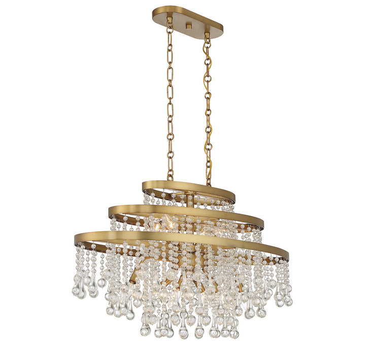 Savoy House - 1-1867-10-322 - Ten Light Chandelier - Luna - Warm Brass