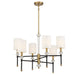 Savoy House - 1-1887-6-143 - Six Light Chandelier - Tivoli - Matte Black with Warm Brass Accents