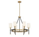 Savoy House - 1-1893-6-143 - Six Light Chandelier - Tivoli - Matte Black with Warm Brass Accents