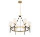 Savoy House - 1-1893-6-143 - Six Light Chandelier - Tivoli - Matte Black with Warm Brass Accents