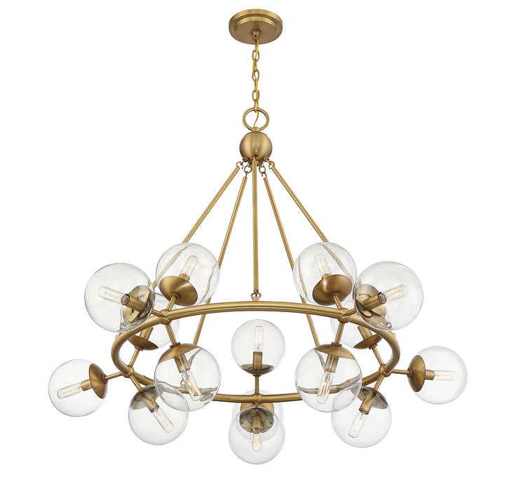 Savoy House - 1-1932-15-322 - 15 Light Chandelier - Orion - Warm Brass