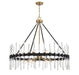 Savoy House - 1-1934-12-143 - 12 Light Chandelier - Santiago - Matte Black with Warm Brass Accents