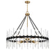 Savoy House - 1-1934-12-143 - 12 Light Chandelier - Santiago - Matte Black with Warm Brass Accents