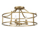 Savoy House - 6-1679-5-322 - Five Light Semi Flush Mount - Stockton - Warm Brass