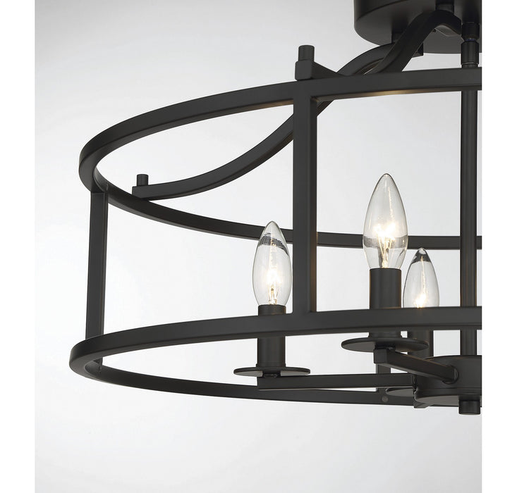 Savoy House - 6-1679-5-89 - Five Light Semi Flush Mount - Stockton - Matte Black