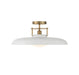 Savoy House - 6-1685-1-142 - One Light Semi-Flush Mount - Gavin - White with Warm Brass Accents