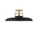 Savoy House - 6-1685-1-143 - One Light Semi-Flush Mount - Gavin - Matte Black with Warm Brass Accents