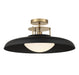 Savoy House - 6-1685-1-143 - One Light Semi-Flush Mount - Gavin - Matte Black with Warm Brass Accents