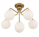 Savoy House - 6-1950-6-322 - Six Light Semi-Flush Mount - Marco - Warm Brass