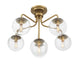 Savoy House - 6-1951-6-322 - Six Light Semi-Flush Mount - Marco - Warm Brass