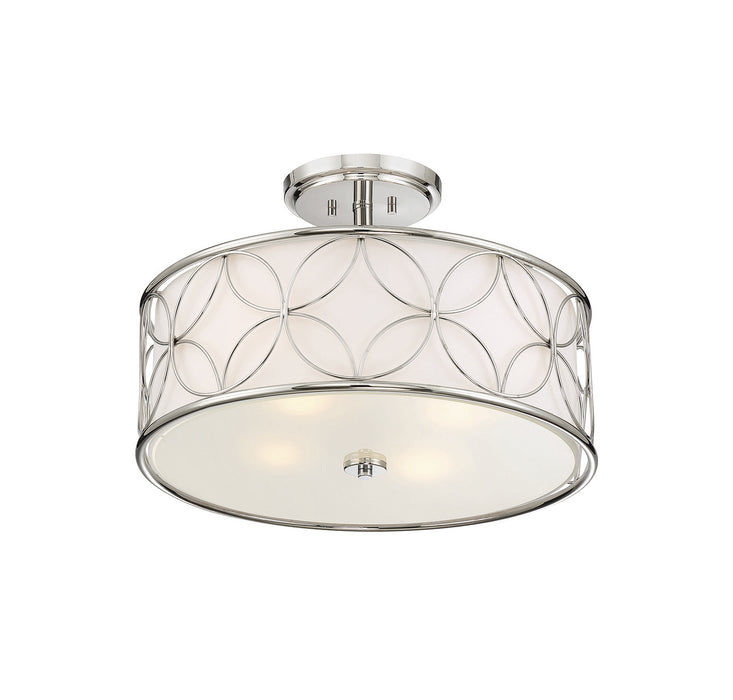 Savoy House - 6-1953-4-109 - Four Light Semi-Flush Mount - Reid - Polished Nickel