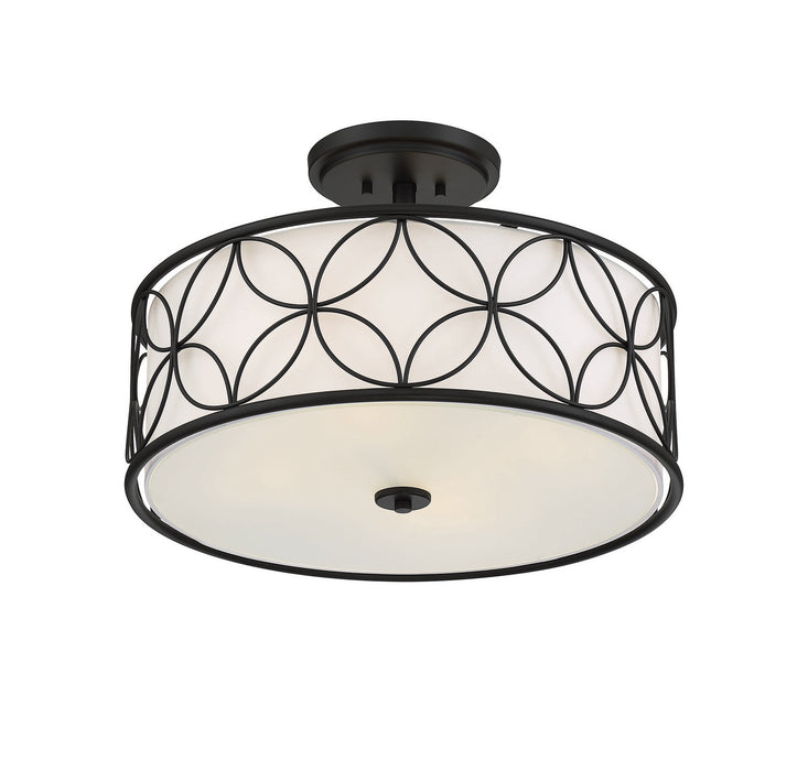 Savoy House - 6-1953-4-89 - Four Light Semi-Flush Mount - Reid - Matte Black