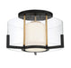 Savoy House - 6-1981-1-143 - One Light Semi-Flush Mount - Eaton - Matte Black with Warm Brass Accents