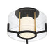 Savoy House - 6-1981-1-143 - One Light Semi-Flush Mount - Eaton - Matte Black with Warm Brass Accents