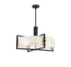 Savoy House - 7-1696-5-143 - Five Light Pendant - Hayward - Matte Black with Warm Brass Accents