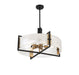 Savoy House - 7-1696-5-143 - Five Light Pendant - Hayward - Matte Black with Warm Brass Accents