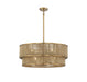 Savoy House - 7-1774-6-320 - Six Light Pendant - Ashburn - Warm Brass and Rope