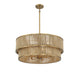 Savoy House - 7-1774-6-320 - Six Light Pendant - Ashburn - Warm Brass and Rope