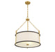 Savoy House - 7-1920-3-261 - Three Light Pendant - Kian - Matte Black with True Gold