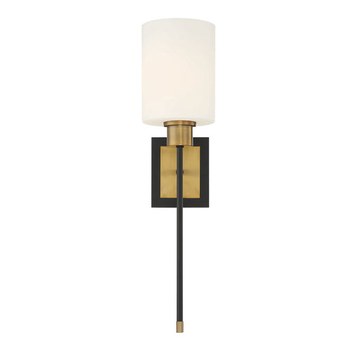 Savoy House - 9-1645-1-143 - One Light Wall Sconce - Alvara - Matte Black with Warm Brass Accents