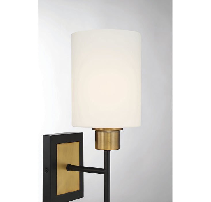 Savoy House - 9-1645-1-143 - One Light Wall Sconce - Alvara - Matte Black with Warm Brass Accents