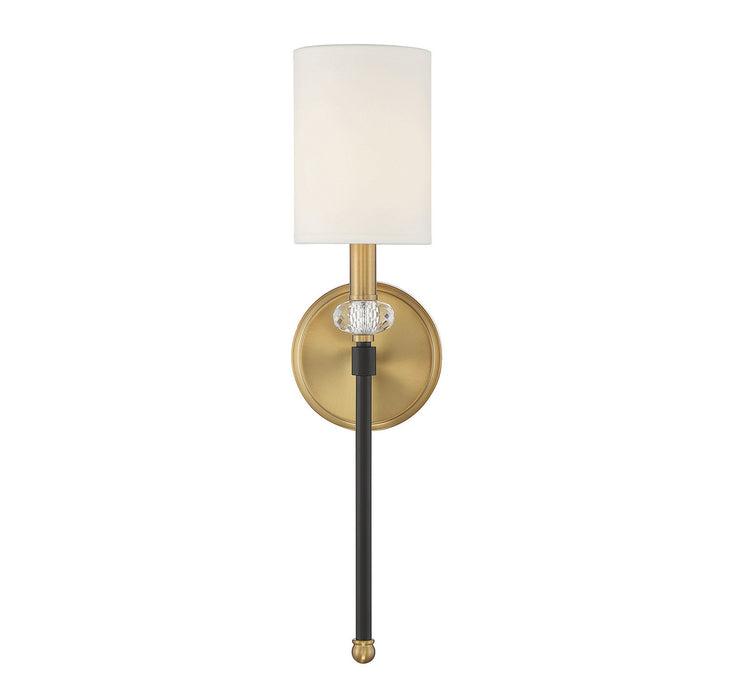 Savoy House - 9-1888-1-143 - One Light Wall Sconce - Tivoli - Matte Black with Warm Brass Accents