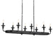 Kichler - 52453BKT - Eight Light Linear Chandelier - Vetivene - Textured Black