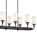 Kichler - 52453BKT - Eight Light Linear Chandelier - Vetivene - Textured Black