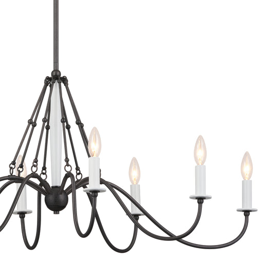 Kichler - 52457AVI - Eight Light Chandelier - Freesia - Anvil Iron