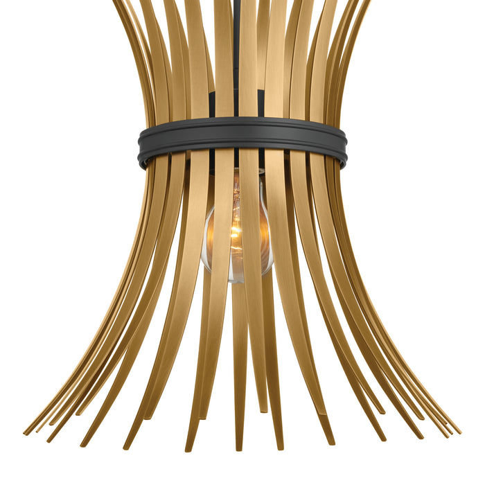 Kichler - 52460BK - One Light Pendant - Baile - Black