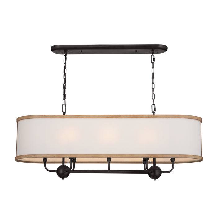 Kichler - 52467AVI - Eight Light Linear Chandelier - Heddle - Anvil Iron